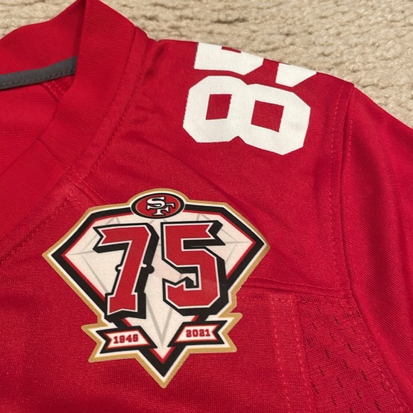 George Kittle San Francisco 49ers Nike Women's 75th Anniversary Jersey - Scarlet - Picture 2 of 6